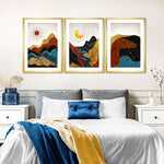 Textured Mountain Landscape Abstract Wall Art