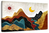 Textured Mountain Landscape Abstract Wall Art