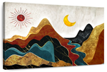 Textured Mountain Landscape Abstract Wall Art
