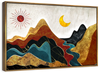 Textured Mountain Landscape Abstract Wall Art