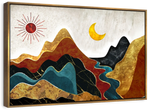 Textured Mountain Landscape Abstract Wall Art