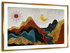 Textured Mountain Landscape Abstract Wall Art
