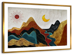 Textured Mountain Landscape Abstract Wall Art