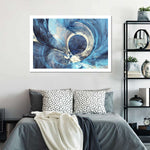 Ocean Line Swirls Abstract Wall Art