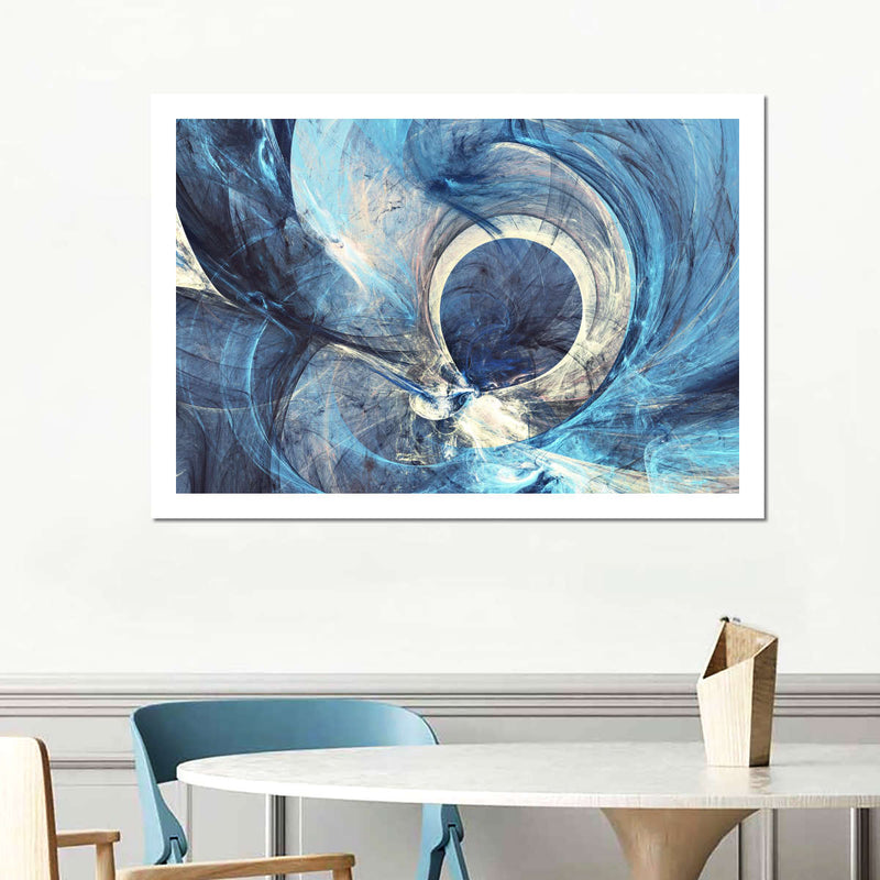 Ocean Line Swirls Abstract Wall Art