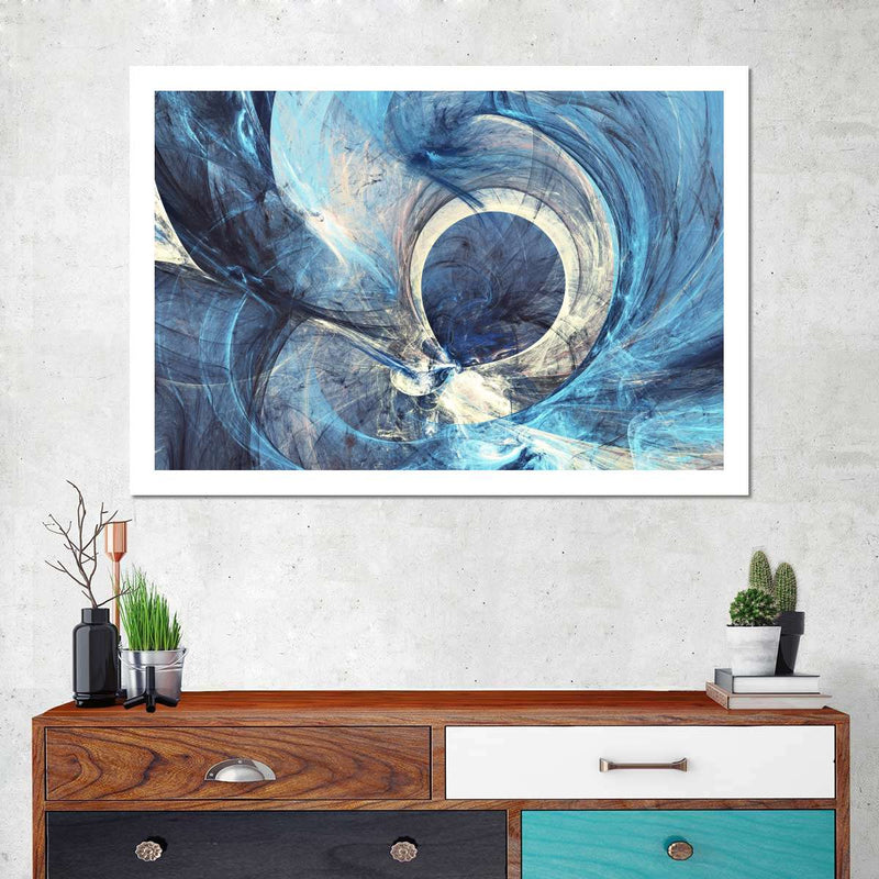 Ocean Line Swirls Abstract Wall Art