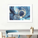 Ocean Line Swirls Abstract Wall Art