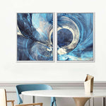 Ocean Line Swirls Abstract Wall Art