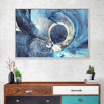 Ocean Line Swirls Abstract Wall Art