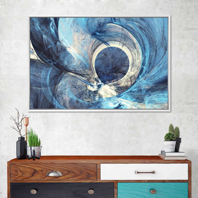 Ocean Line Swirls Abstract Wall Art