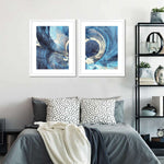 Ocean Line Swirls Abstract Wall Art