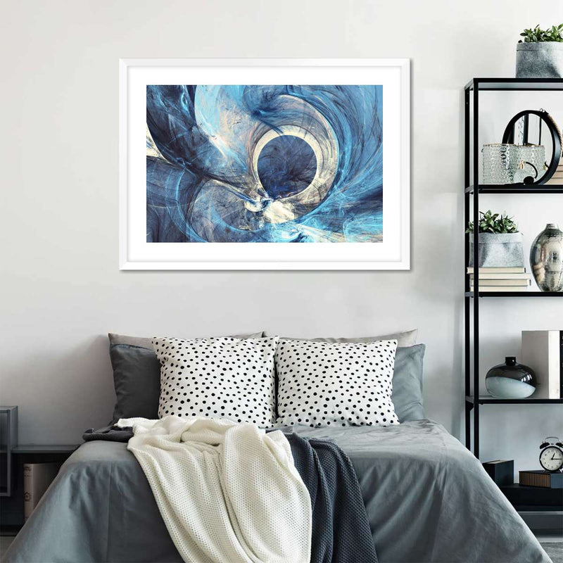 Ocean Line Swirls Abstract Wall Art