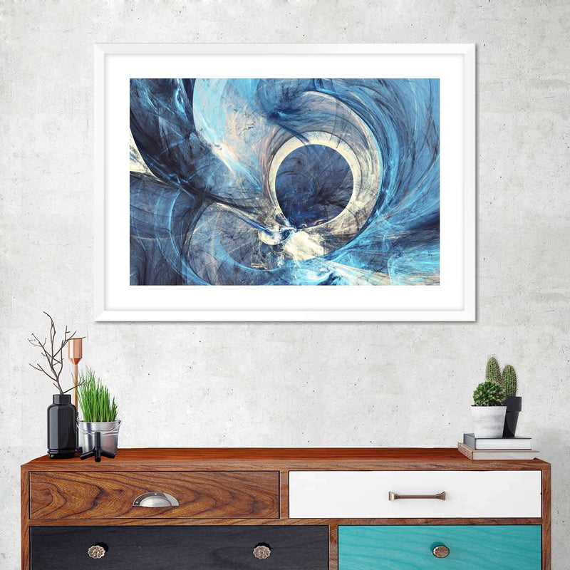 Ocean Line Swirls Abstract Wall Art