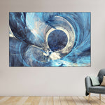 Ocean Line Swirls Abstract Wall Art