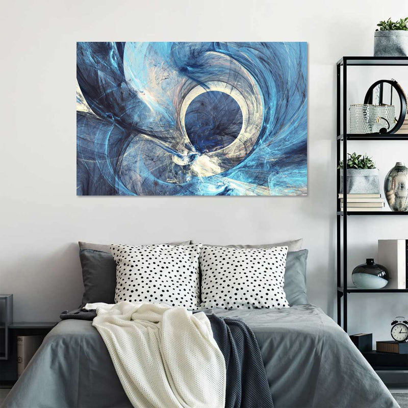 Ocean Line Swirls Abstract Wall Art