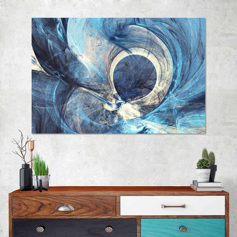 Ocean Line Swirls Abstract Wall Art