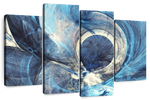 Ocean Line Swirls Abstract Wall Art