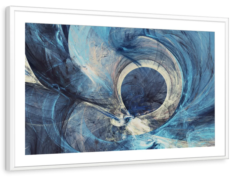 Ocean Line Swirls Abstract Wall Art