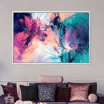 Pink And Blue Abstract Wall Art