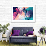 Pink And Blue Abstract Wall Art