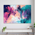 Pink And Blue Abstract Wall Art
