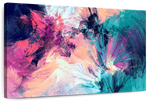 Pink And Blue Abstract Wall Art