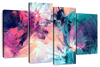 Pink And Blue Abstract Wall Art