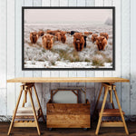 Winter Highland Cows Wall Art