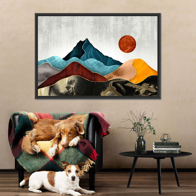 Sunset Over Mountains Wall Art