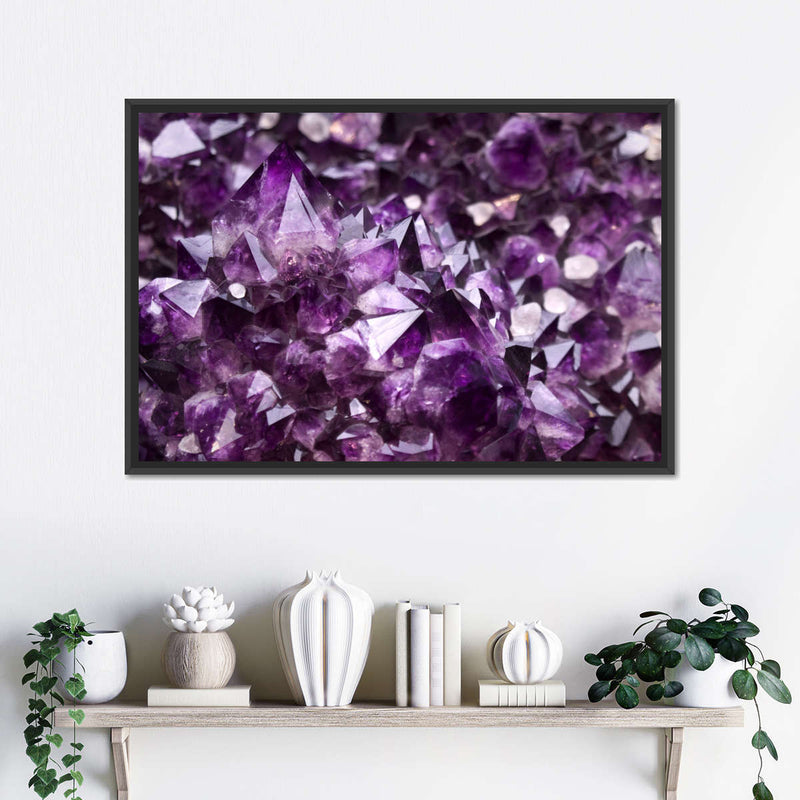 Purple Amethyst Geode Wall Art