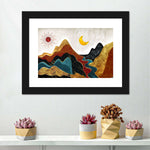 Textured Mountain Landscape Abstract Wall Art