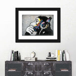 Monkey Wearing Headphones Wall Art