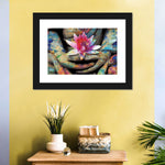 Lotus Flower In Hand Wall Art