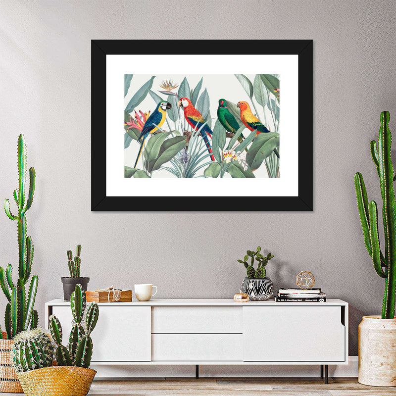 Tropical Safari Parrots Wall Art