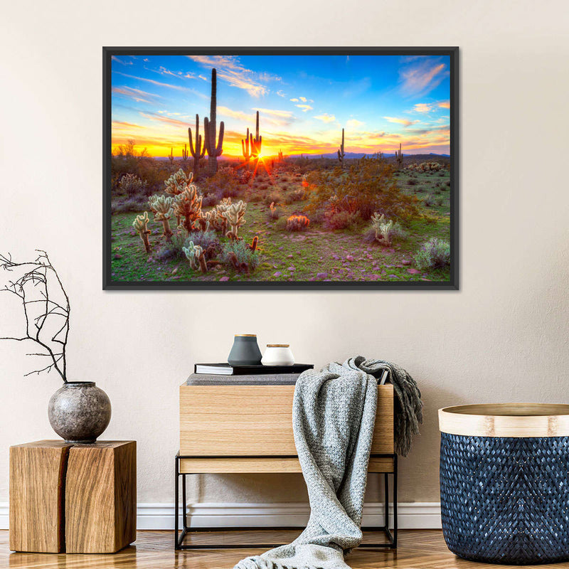 Sonoran Desert Sunset Landscape Wall Art