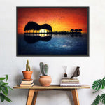 Guitar Sunset Wall Art