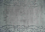 3x5 Hand Woven and Carved Silver and Gray Floral Art Silk Rug | KNT10