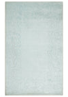 2.6x10 and 5x8 Hand Woven and Carved Silver and Gray Floral Art Silk Rug | KNT6