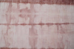 10 feet runner Hand Woven Silver ,Pink and Peach Abstract Art Silk Rug | KNT7