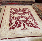Hand-Knotted Pak-Ziegler Wool Rug – 8'7" x 11'7" – Traditional Design, Warm Earth Tones