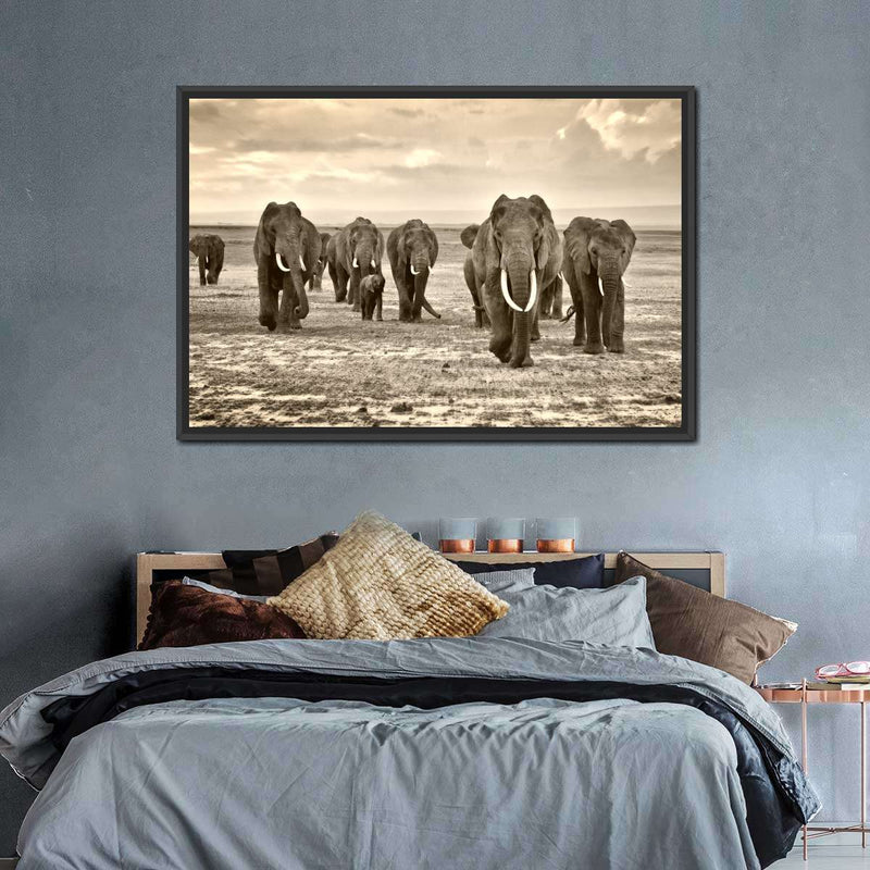 Herd Of Elephants Wall Art