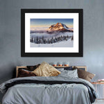 Snow Mountain Sunset Wall Art
