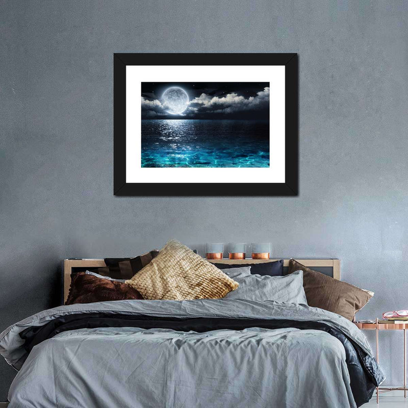 Romantic Full Moon Wall Art