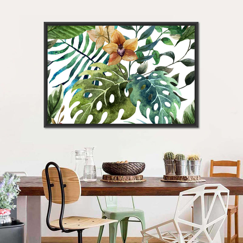 Wild Monstera Leaves Wall Art