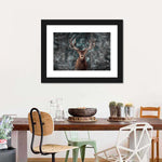 Snowy Noble Deer Wall Art