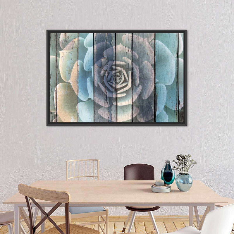 Rustic Blooming Succulent Wall Art