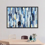 Striped Blue Abstract Wall Art