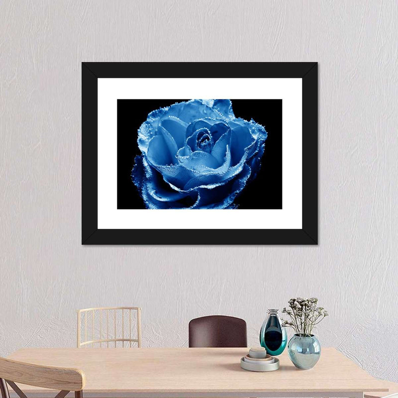 Misty Blue Rose Wall Art