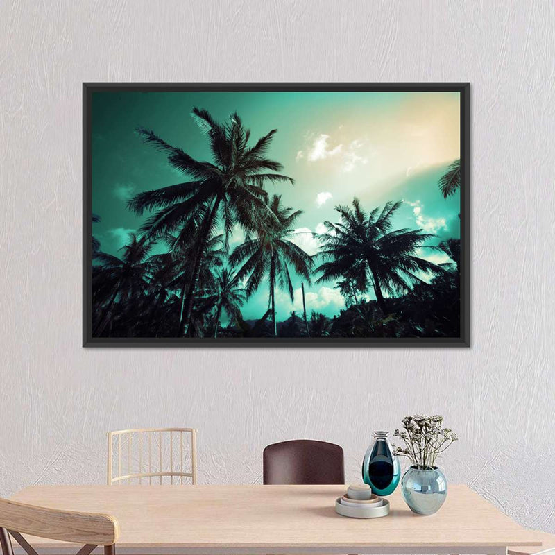Retro Style Palm Trees Wall Art