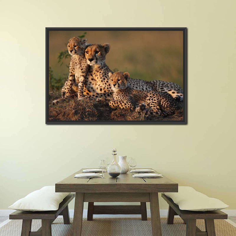 Safari Cheetah Family Wall Art